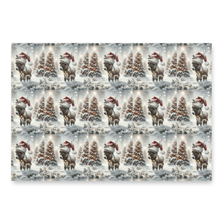 Festive Donkey Wonderland Wrapping Paper Set product image (2)