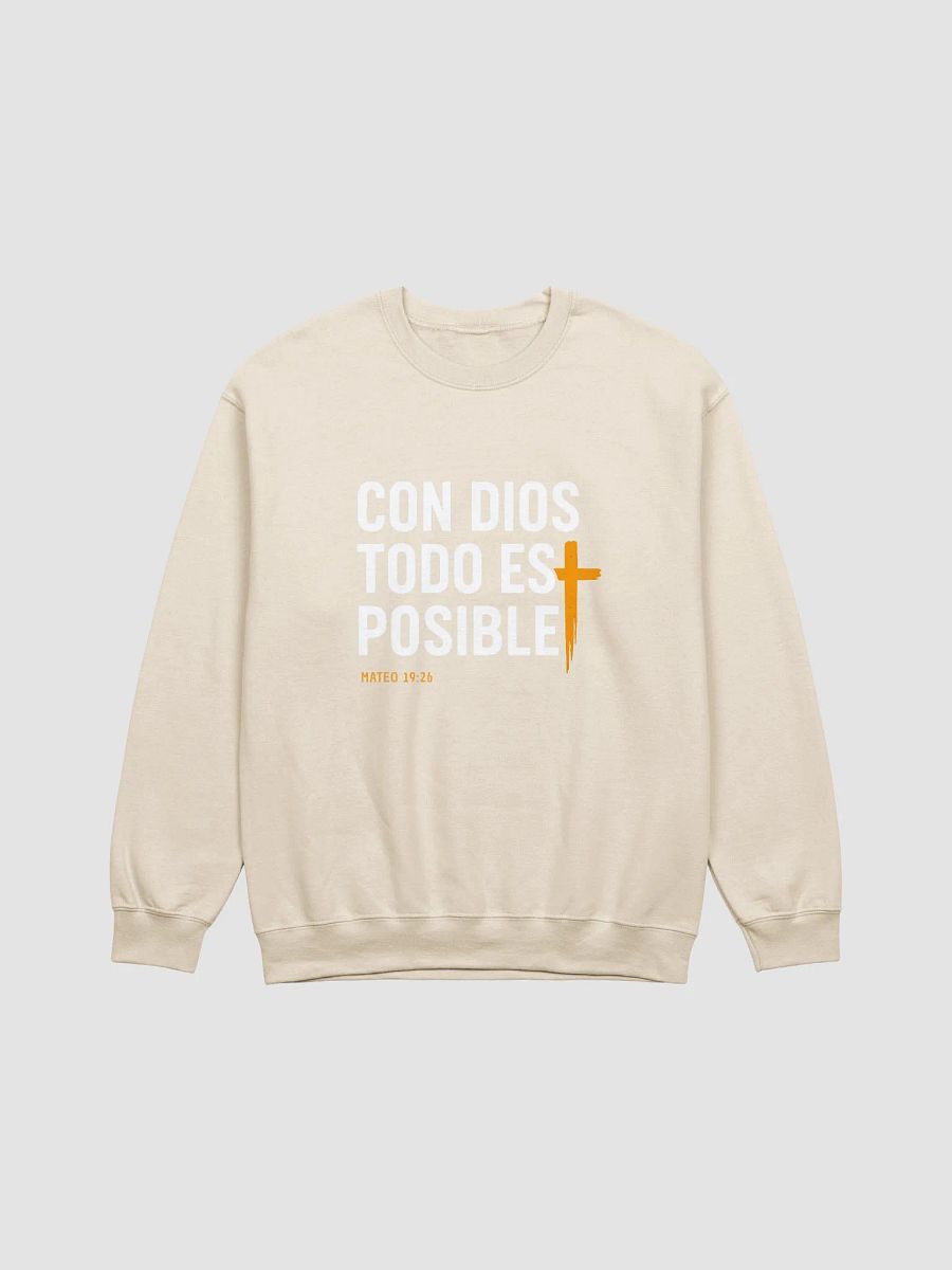 Sudadera Unisex Cuello Redondo | Con Dios todo es Posible product image (5)