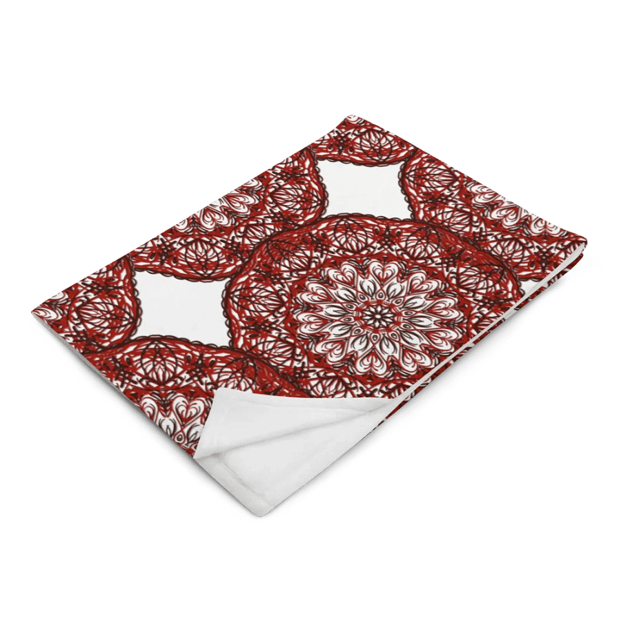 Lace of Crimson Throw Blanket product image (6)