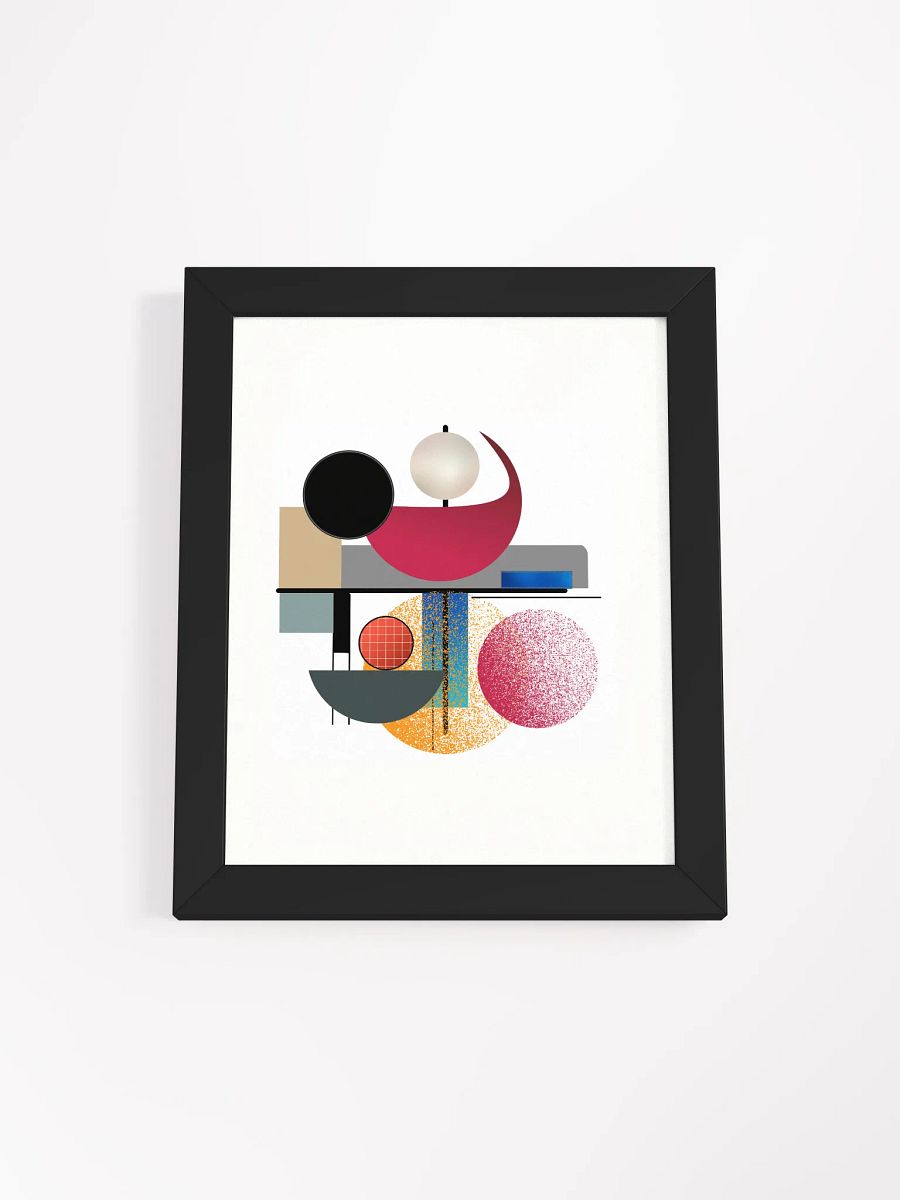 Symmetry in Color: Framed Geometric Abstract Poster product image (3)