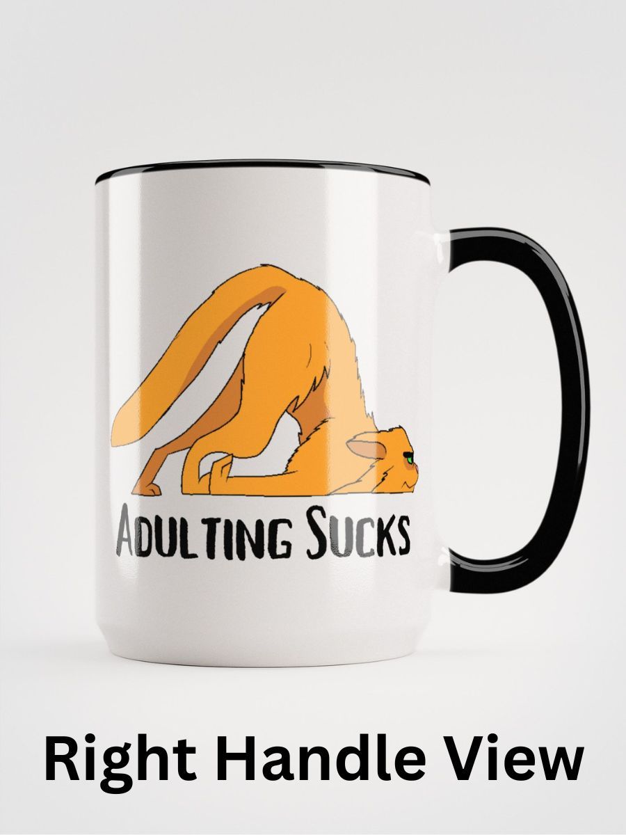 Adulting Sucks Humorous Cat Mug product image (5)