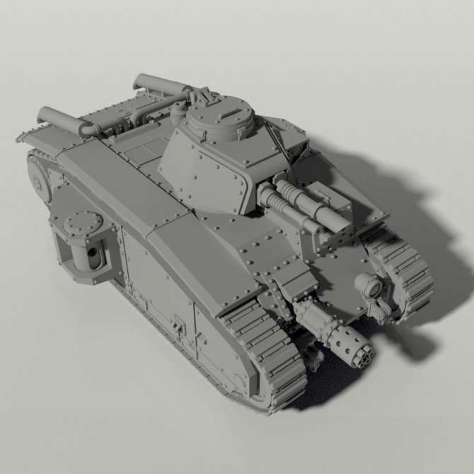 Grim Char B1 Main Battle Tank STLs product image (5)