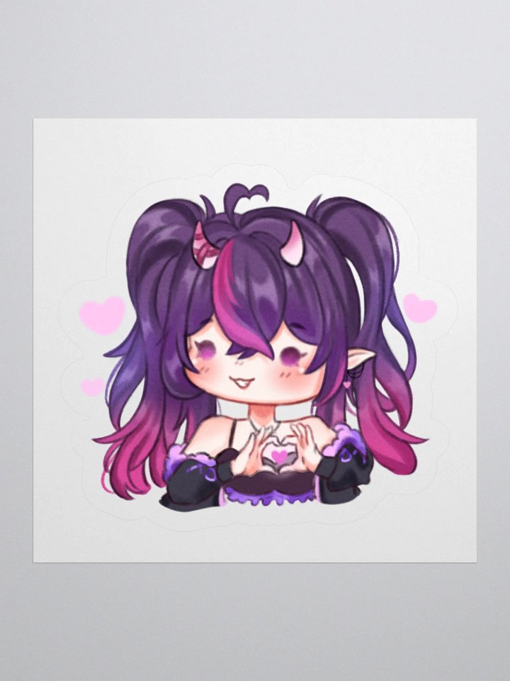 Mischievous Heart Kiss Cut Sticker product image (1)