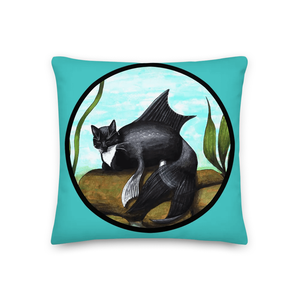 Mermeow Tuxedo Pillow product image (5)