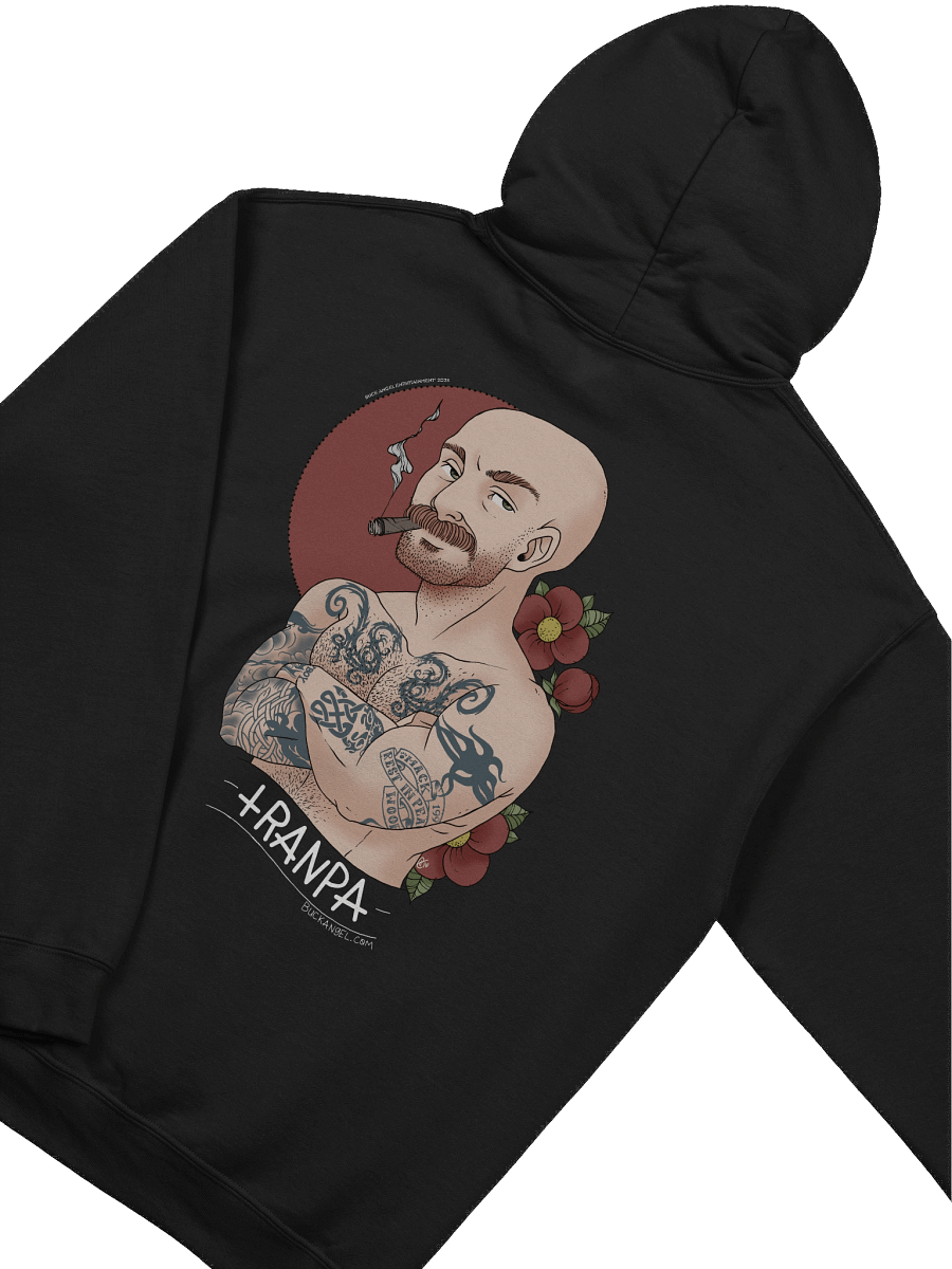 [Buck Angel Shop] Buck Tranpa Tattoo Drawing - Unisex Pullover Hoodie [white lettering] product image (15)