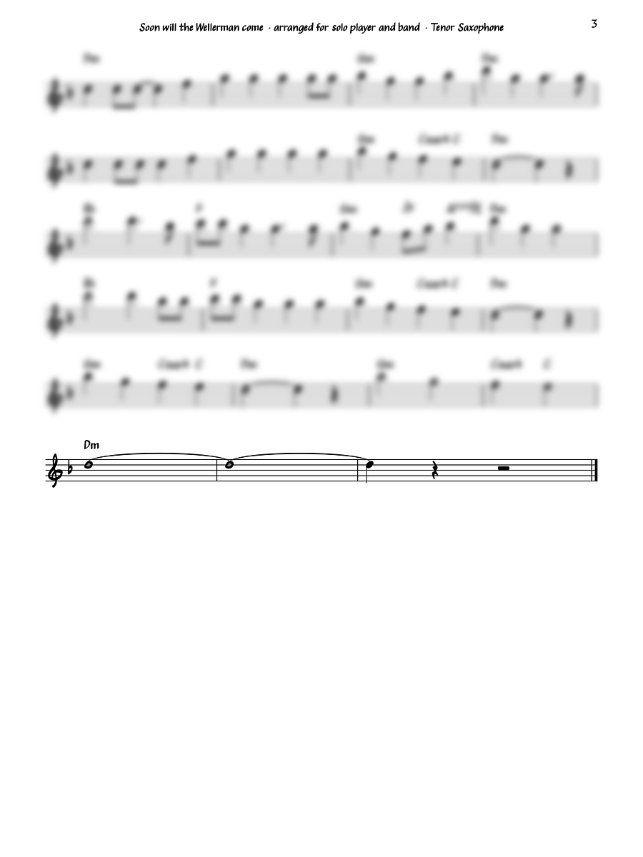 Wellerman - Sea Shanty for Tenor Saxophone product image (3)
