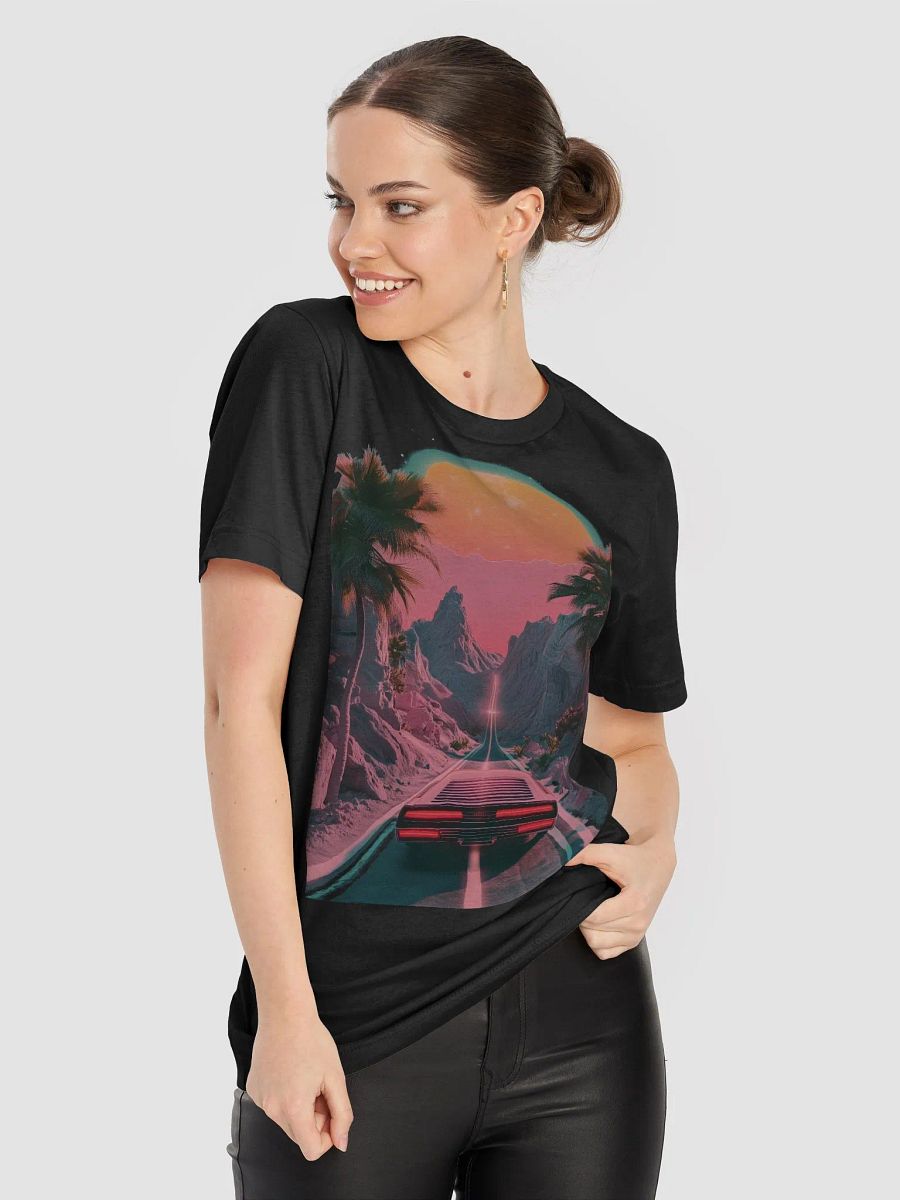 Neon Sunset Drive (Black/White T-shirt) product image (8)