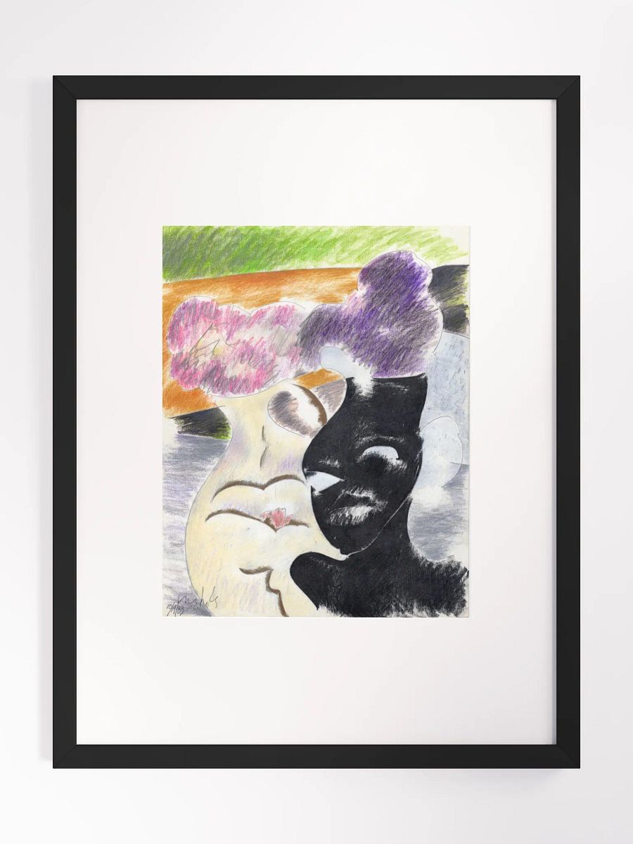 flowers in vases 1983 print framed product image (4)