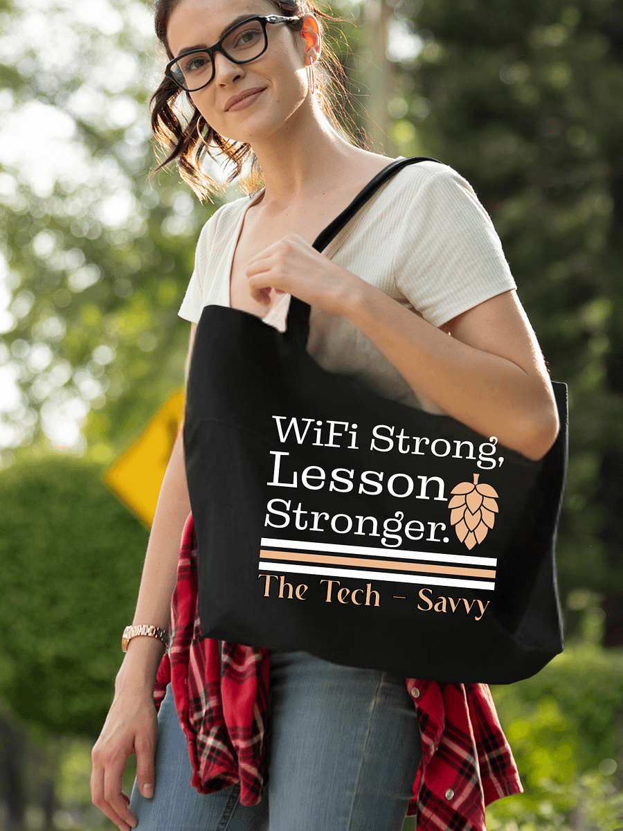 Wifi is Strong, Lesson Stronger, Teacher Student Eco Tote Bag product image (1)