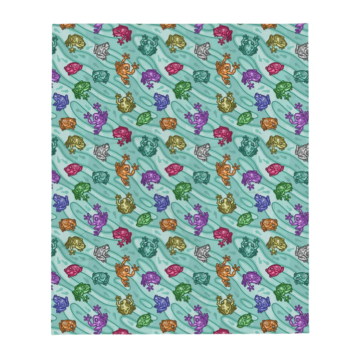Rainbow Frog Pattern Throw Blanket product image (1)