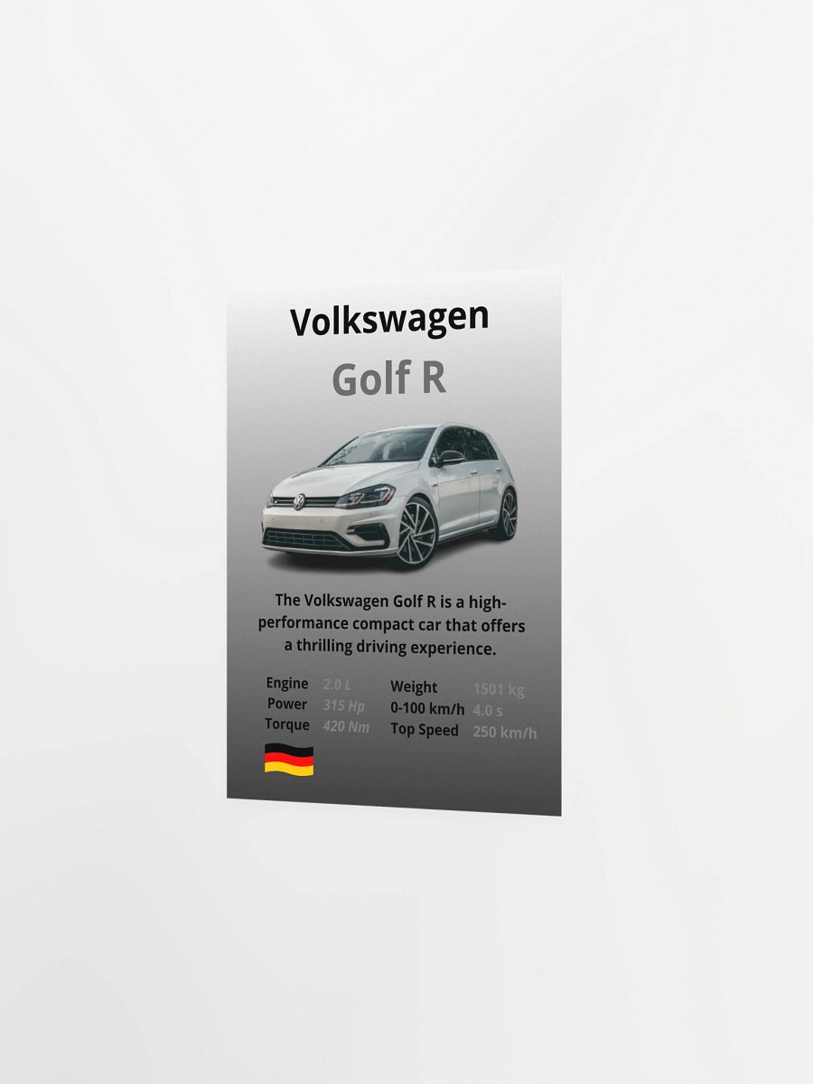 Volkswagen Golf R Wall Poster Without Frame product image (2)