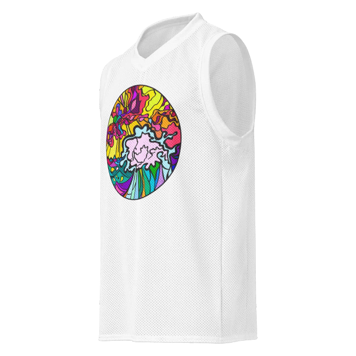 Psychedelic Swirls All-Over Basketball Jersey - Wave at Sunset product image (1)