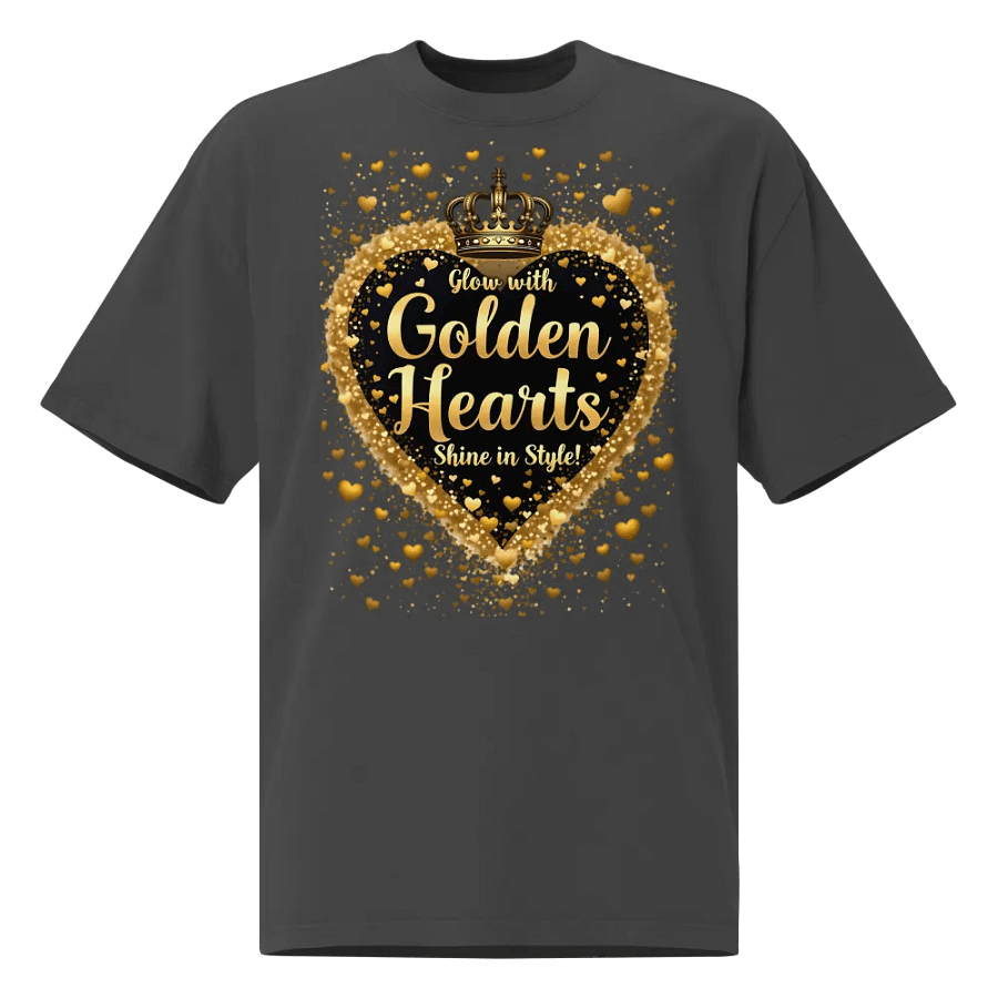 Black History Month Golden Hearts Shine in StyleOversized Tee product image (1)