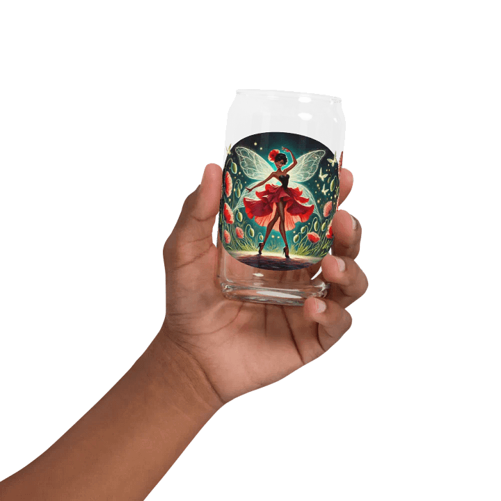 Poppy Fairy Fantasy Glass with Optional Lid and Straw product image (32)