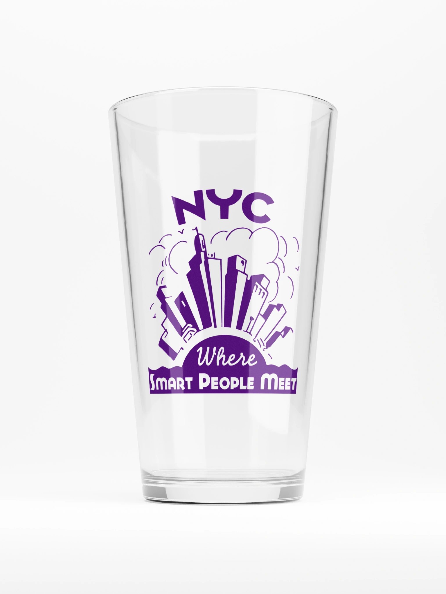 'NYC Smart' Pint Glass product image (1)
