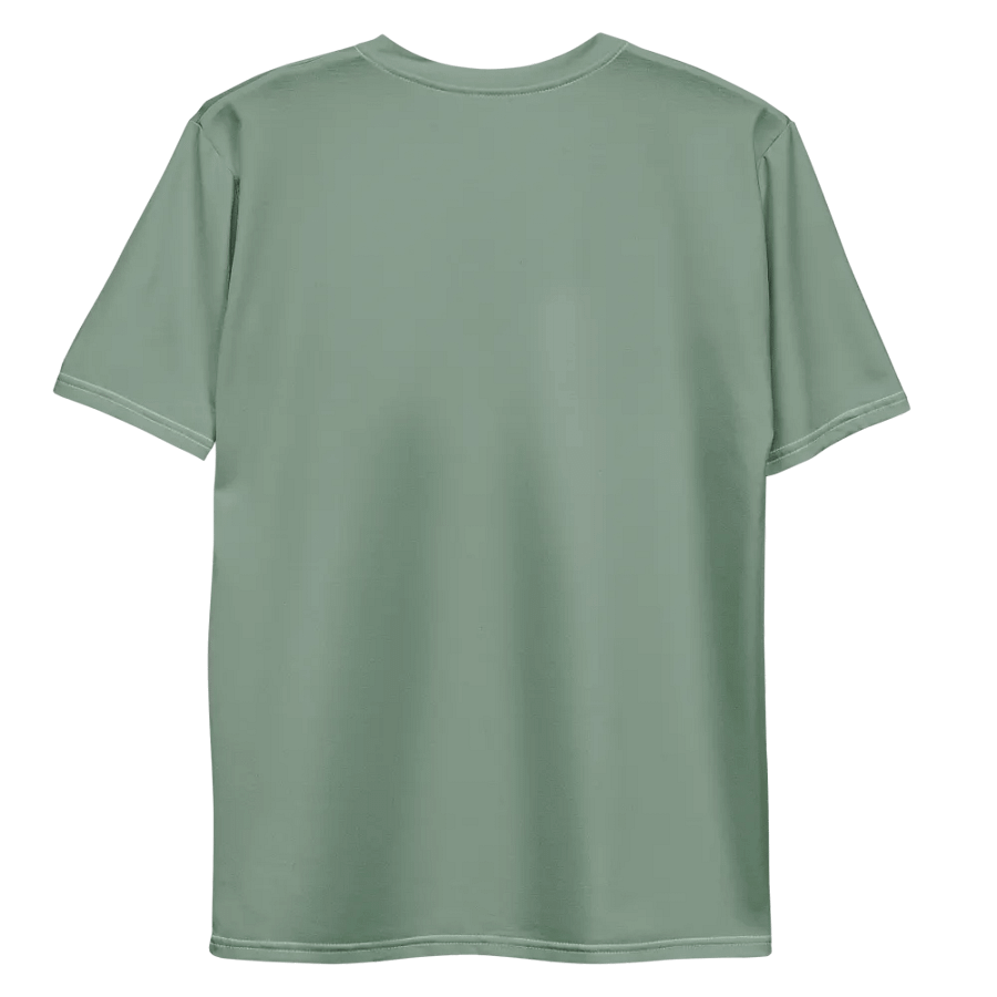 Plain Medium Sage Green Soft Summer Men's Crewneck Polyester Heavyweight Premium T-Shirt by Treasure Pie product image (10)