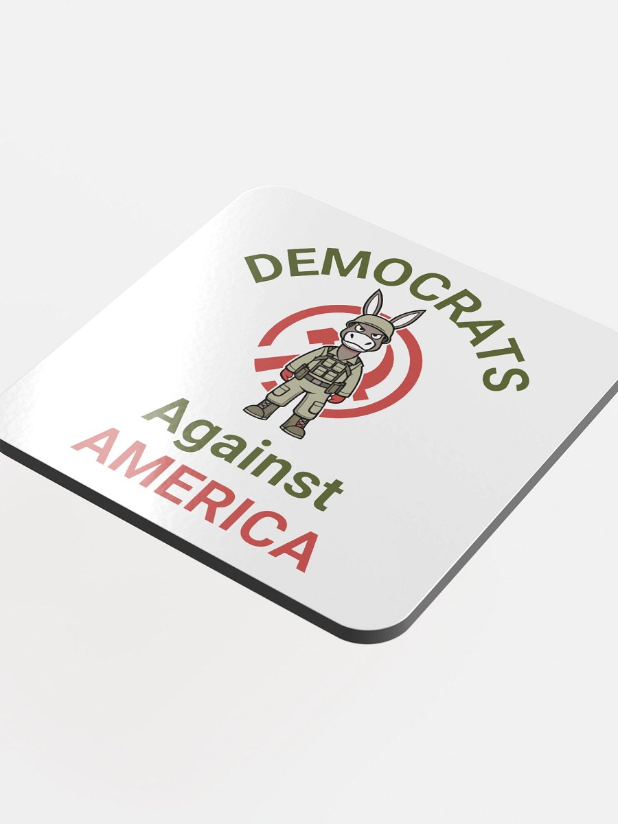 Democrats Against America - Combat Donkey glossed cork coasters product image (4)