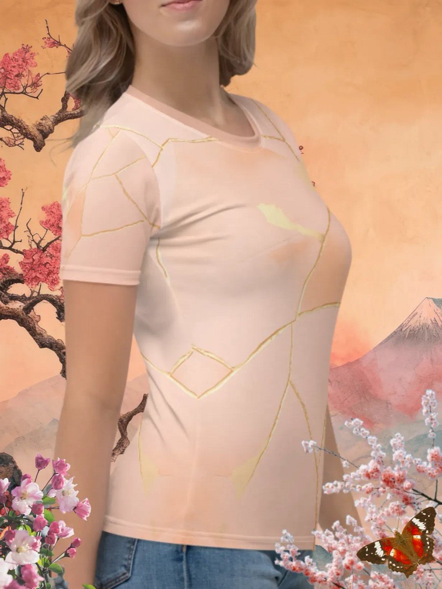 Rose Gold Kintsugi Print T-Shirt product image (3)