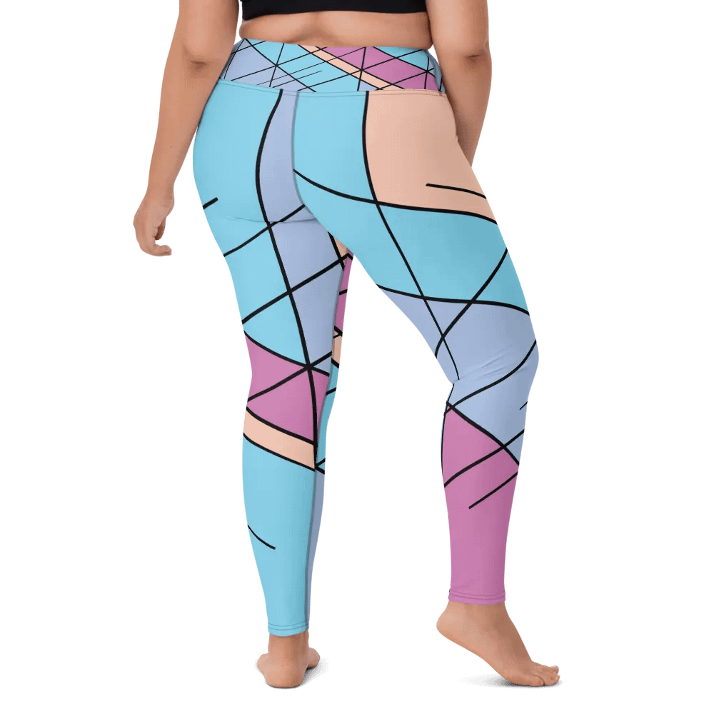 Cool Colorful Geometric Yoga Leggings product image (10)