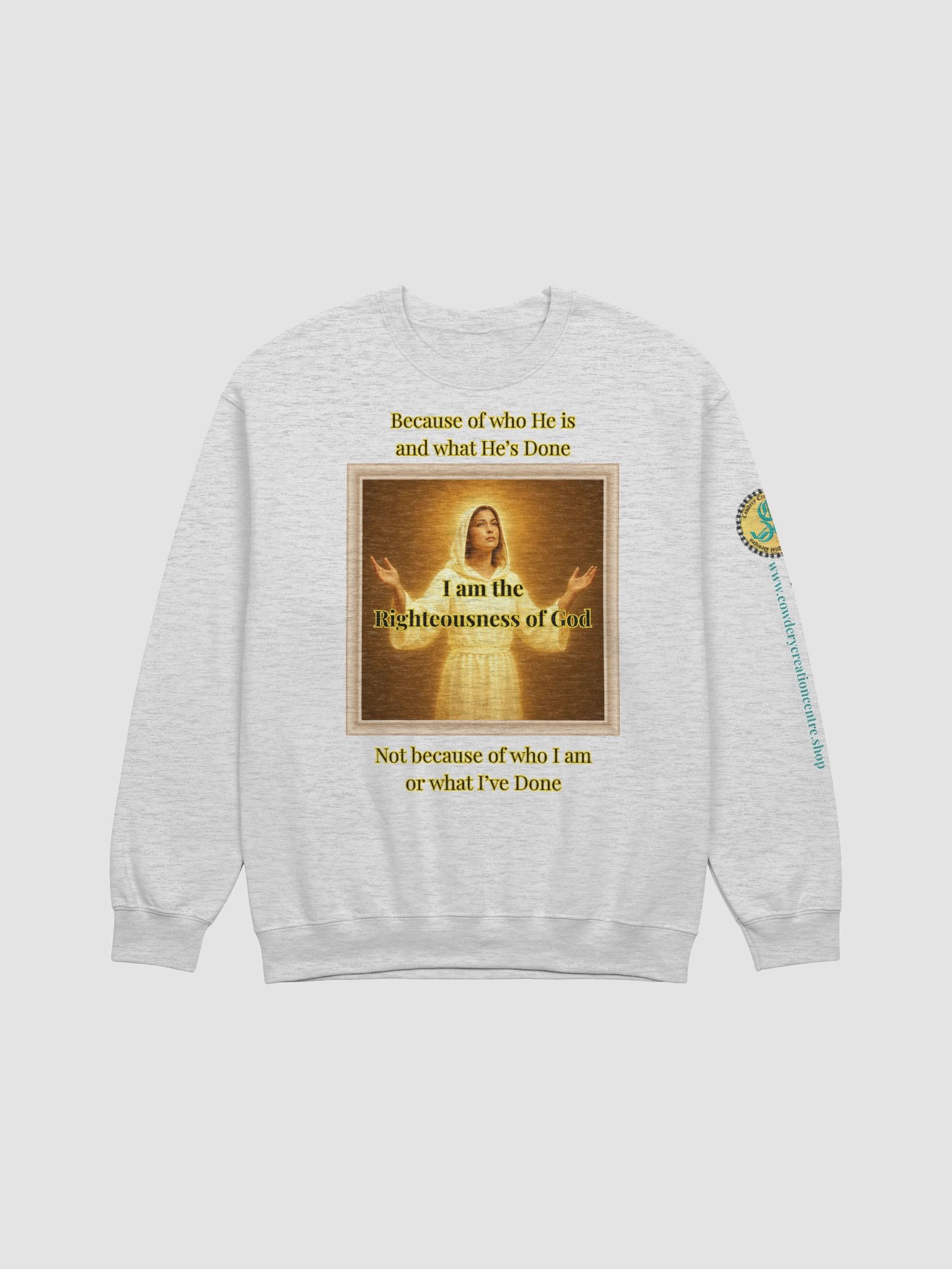 I am the Righteousness of God (Female) Gildan Classic Crewneck Sweatshirt Light Colors product image (2)