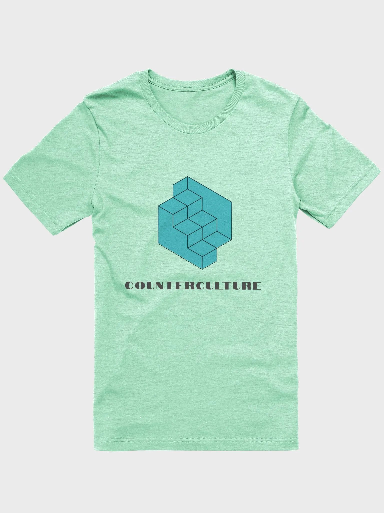 Isometric Cubes Teal T-Shirt product image (1)
