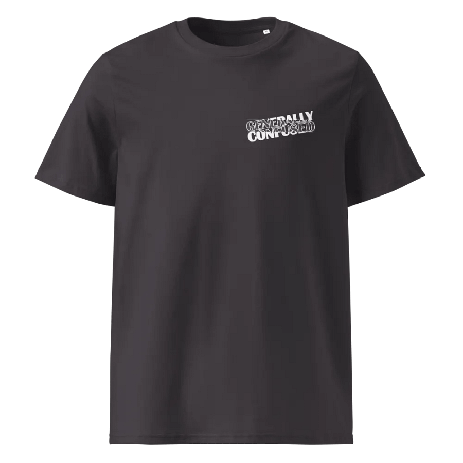 Generally Confused Organic Cotton T-Shirt (White Print) product image (1)