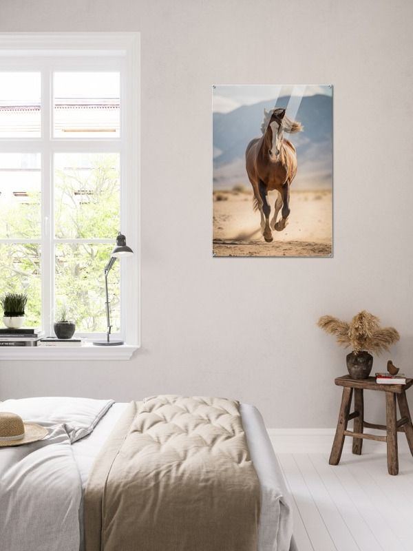 SINGLE HORSE FACE GLOSSY ACRYLIC PRINT product image (2)