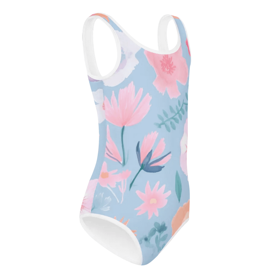 Pink Hibiscus All-Over Print Kids Swimsuit product image (11)
