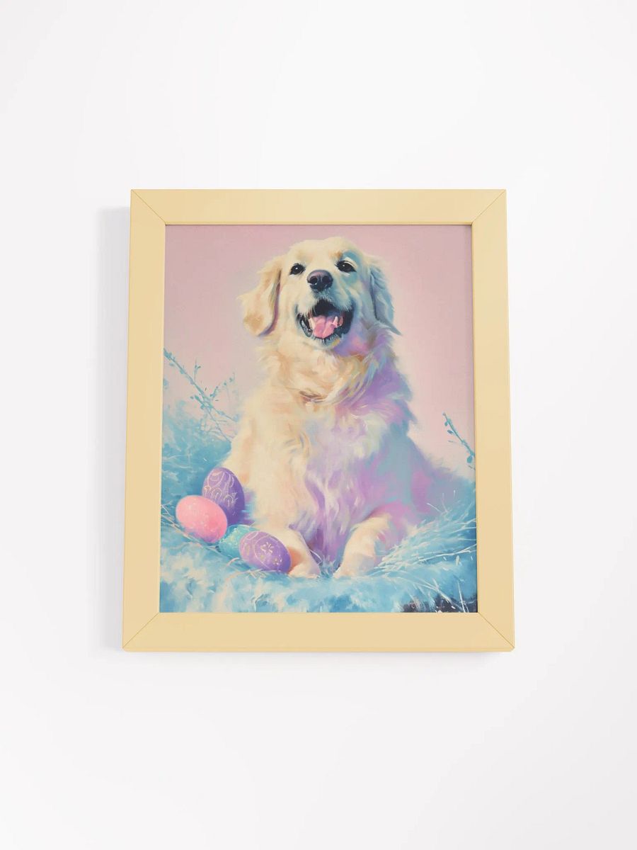 Golden Easter Retriever Framed Poster product image (2)