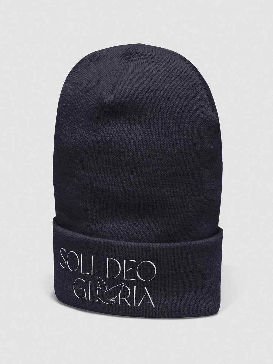 Soli Deo Gloria [Ivory] (Yupoong Cuffed Beanie) product image (2)