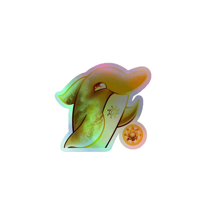 CELESTIAL SUN DOLPHIN - HOLOGRAPHIC STICKER product image (1)