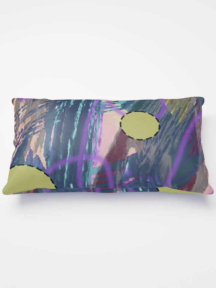 Blue Green Splatter Doodle Throw Pillow product image (2)