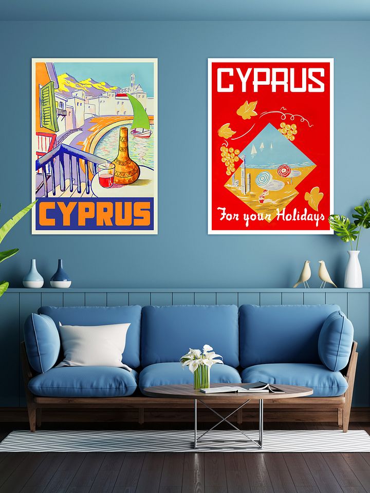 Cyprus, Nicosia, 1960s — retro travel poster product image (2)
