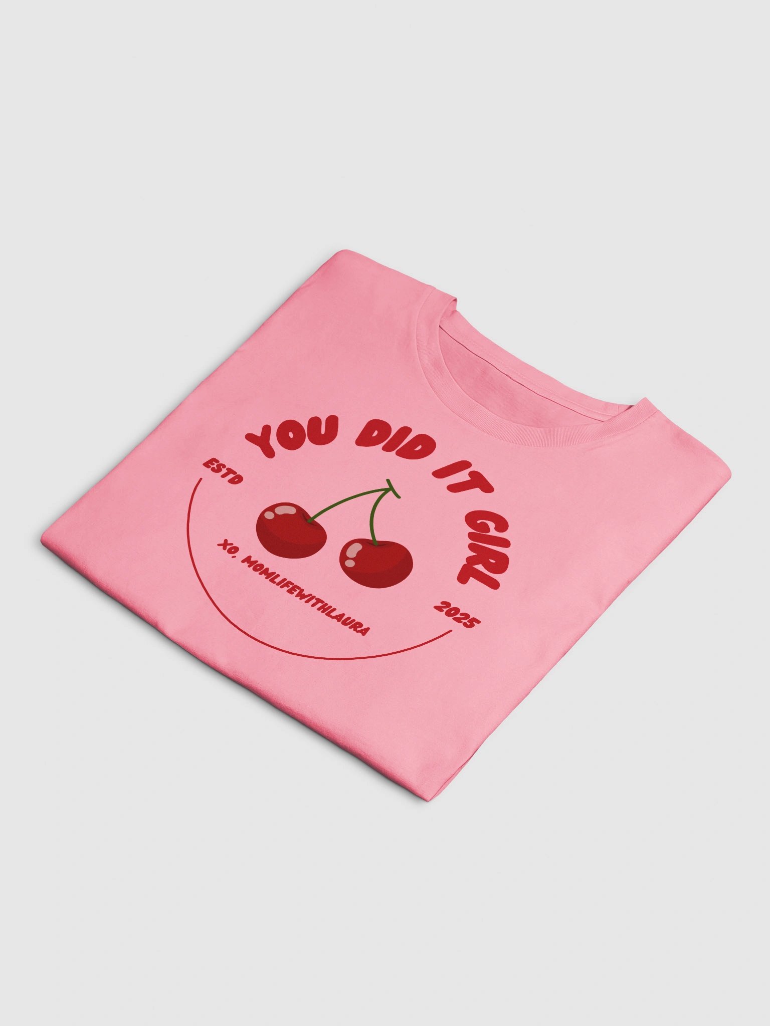 You Did it Girl Cherries Cropped Tee - Red/Pink product image (4)