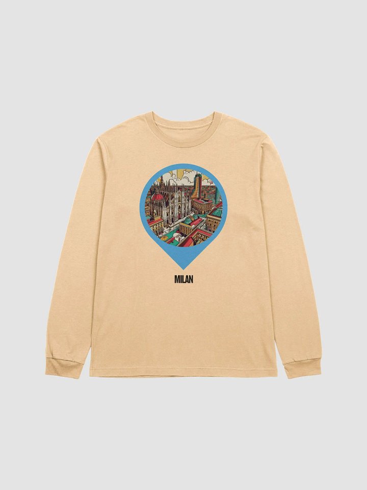 Bella+Canvas Supersoft Long Sleeve T-Shirt | AI Design Milan city product image (1)