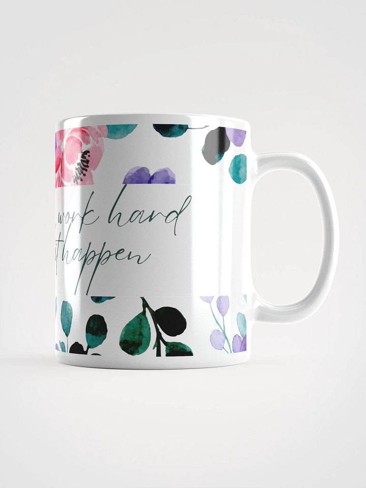 Floral Motivation White Glossy Mug product image (2)