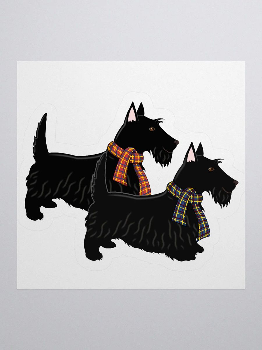 Two Black Scotties Sticker product image (6)