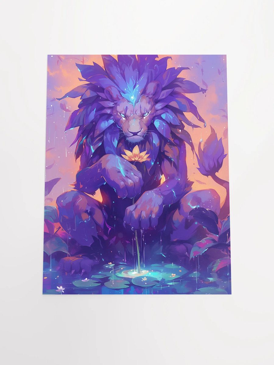 Majestic Lotus Lion Enhanced Matte Poster product image (7)