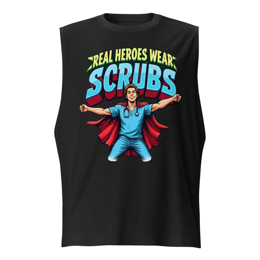 Superhero Scrubs Muscle Tank product image (1)