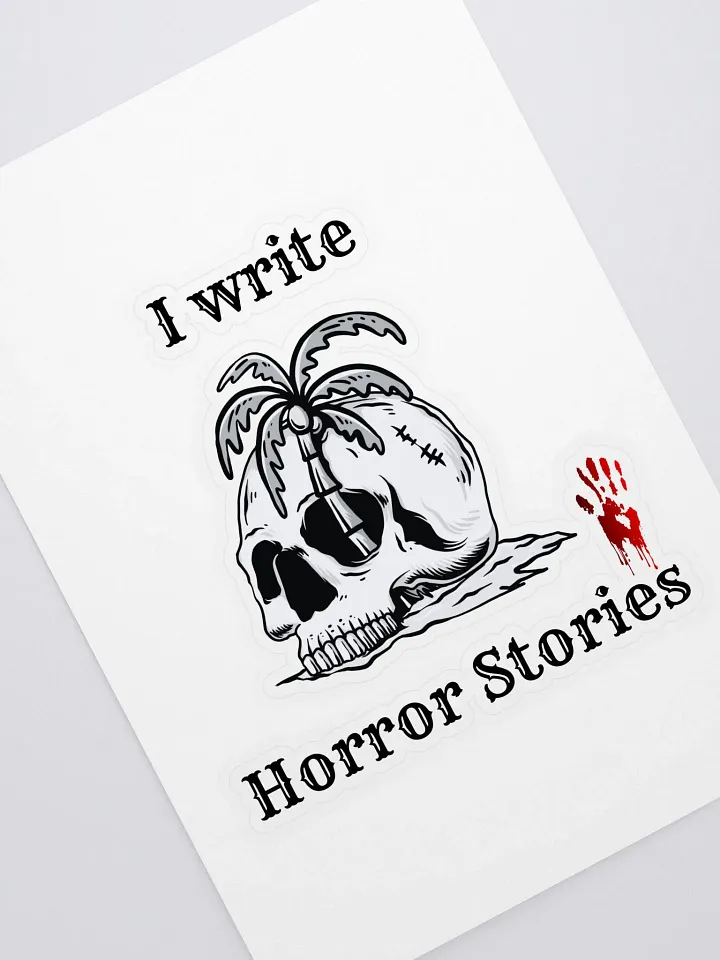 I Write Horror Stories Die Cut Sticker product image (1)