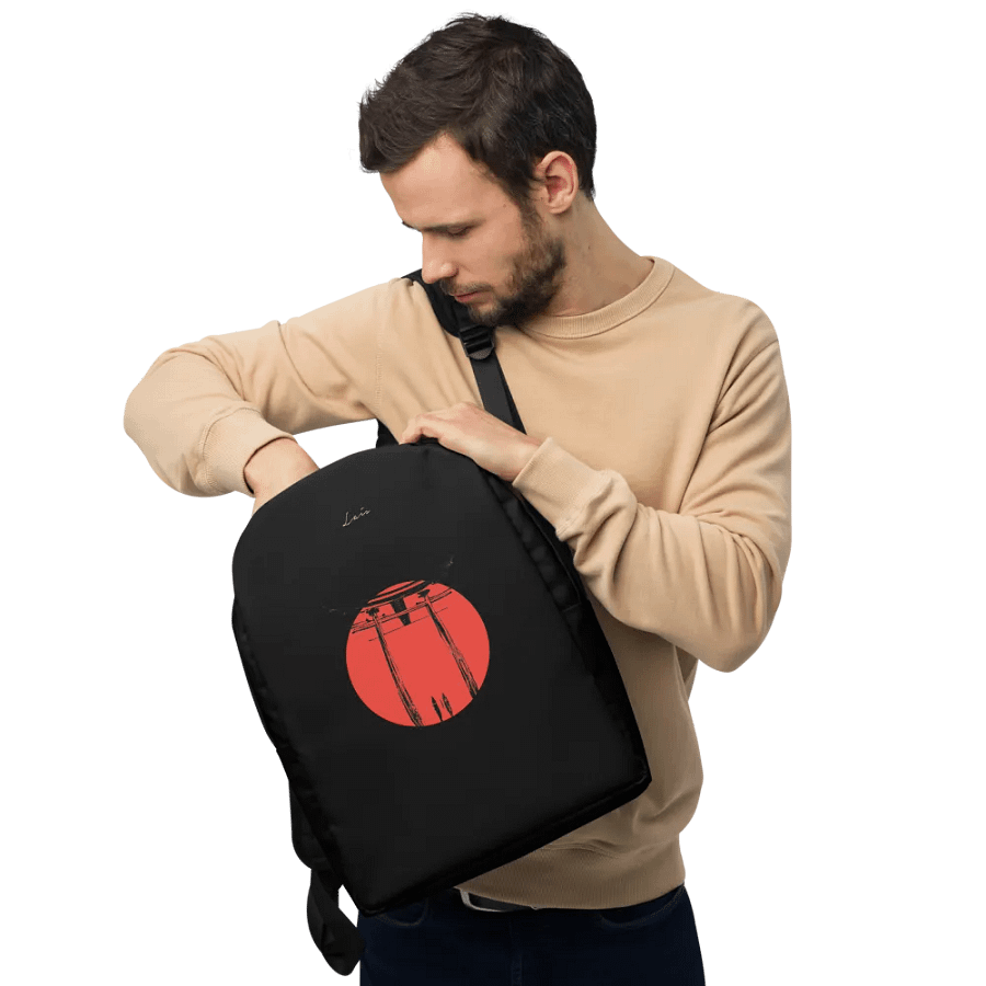 Backpack - Japan Torii Gate Couple Sunset Black product image (6)