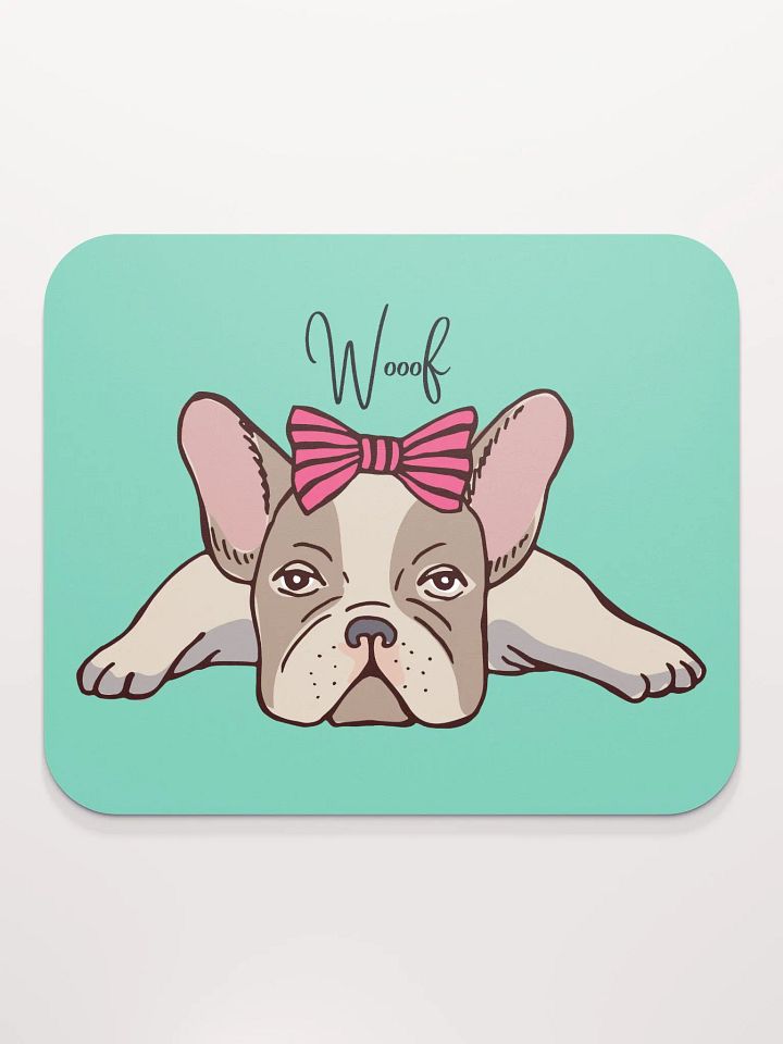 Girly French Bulldog Mouse Pad product image (1)
