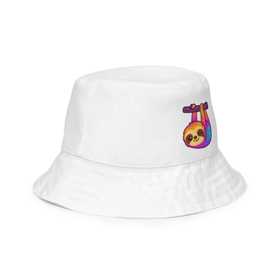 Colorful Hanging Sloth Bucket Hat – Cute Rainbow Sloth Hat for Animal Lovers & Slow Vibes product image (2)