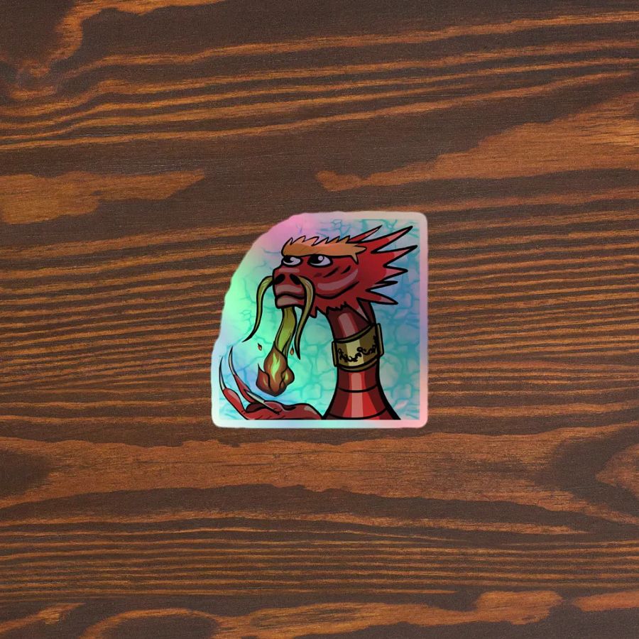 Regal Fire Dragon Holographic Sticker Set product image (3)