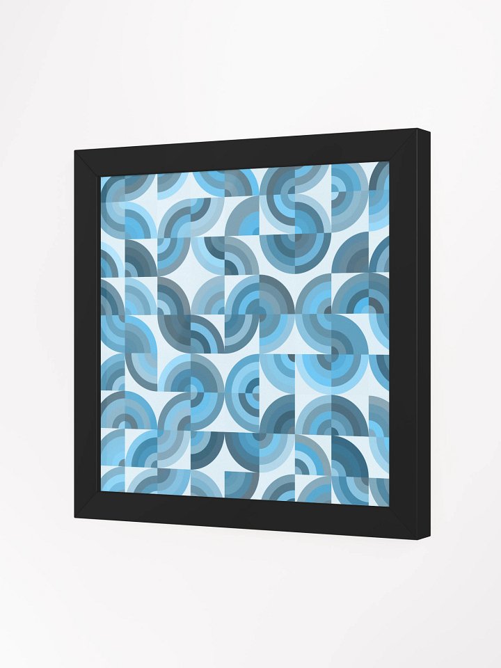 Symmetric Blue Mosaic Framed Poster product image (2)