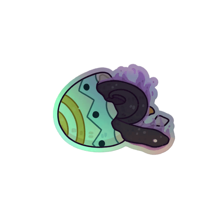 Holo Easter Snake Hatchling Kiss-Cut Sticker product image (2)