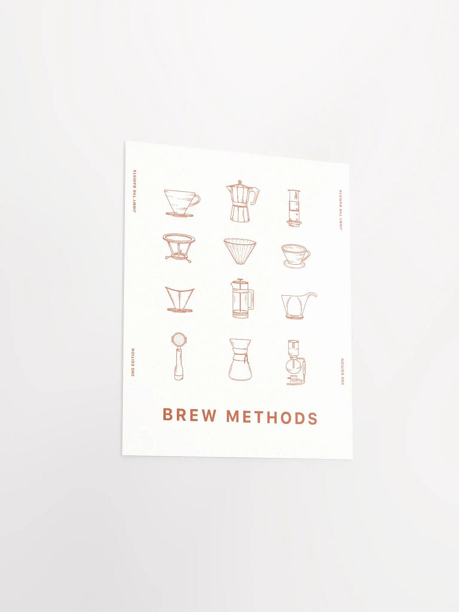 brew methods poster // v.02 (red) [PRINT] product image (3)