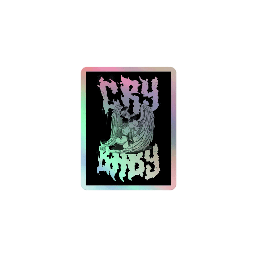 Winged Cry Baby Holo Sticker product image (1)