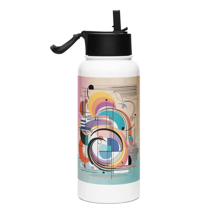 Kadinsky inspired Stainless Steel Water Bottle for arty moms on Mothersday product image (4)