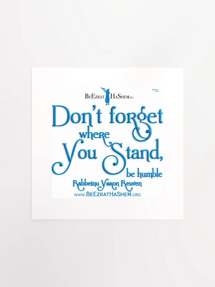 Don't forget where you stand ! 10